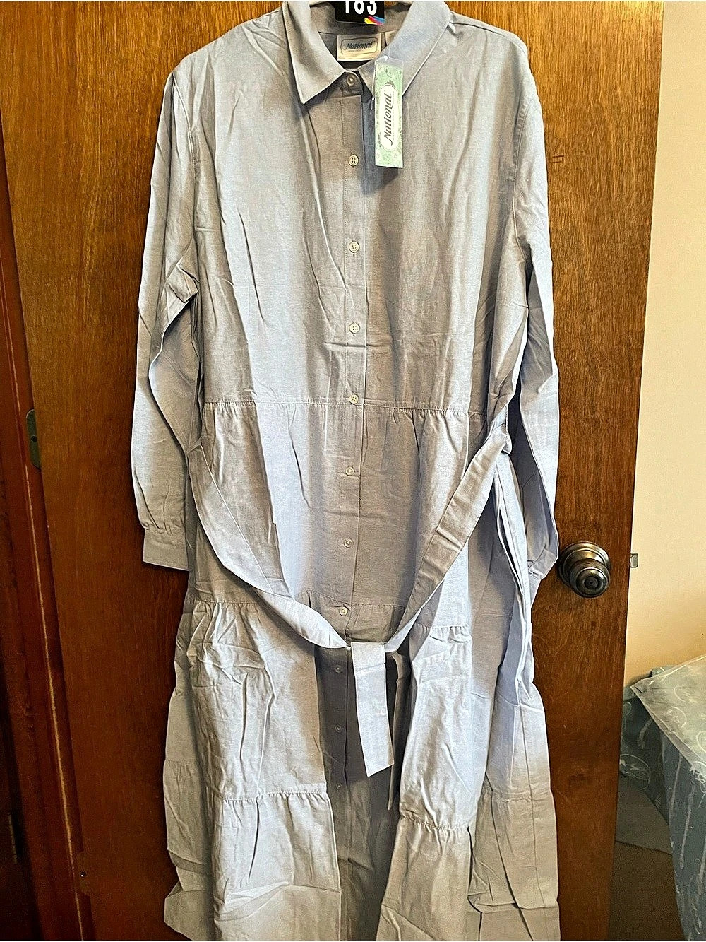 Natori Gray Maxi Shirt Dress Size X Large NWT